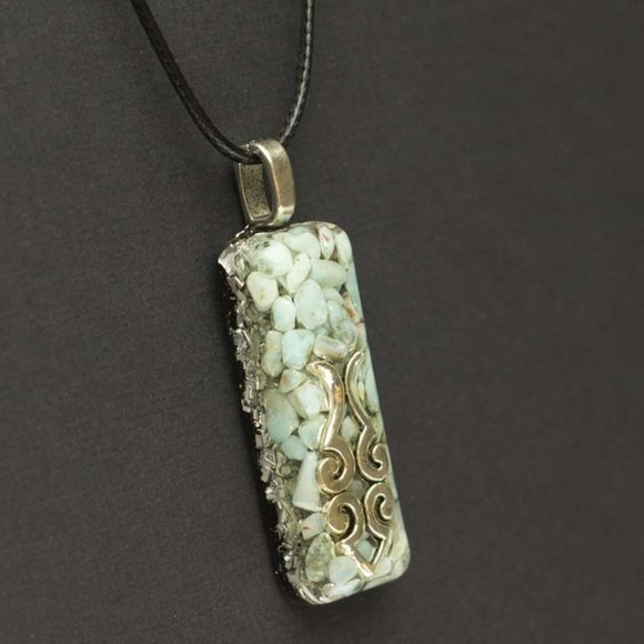 Larimar Orgonite Pendant - Picture 2 of 2